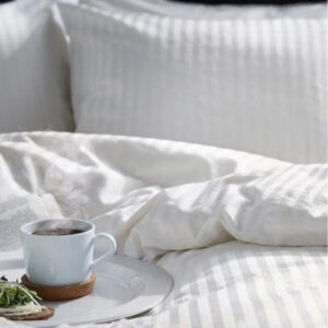 Posteljnina Damask Premium – Bela | Posteljnina hotelske kakovosti